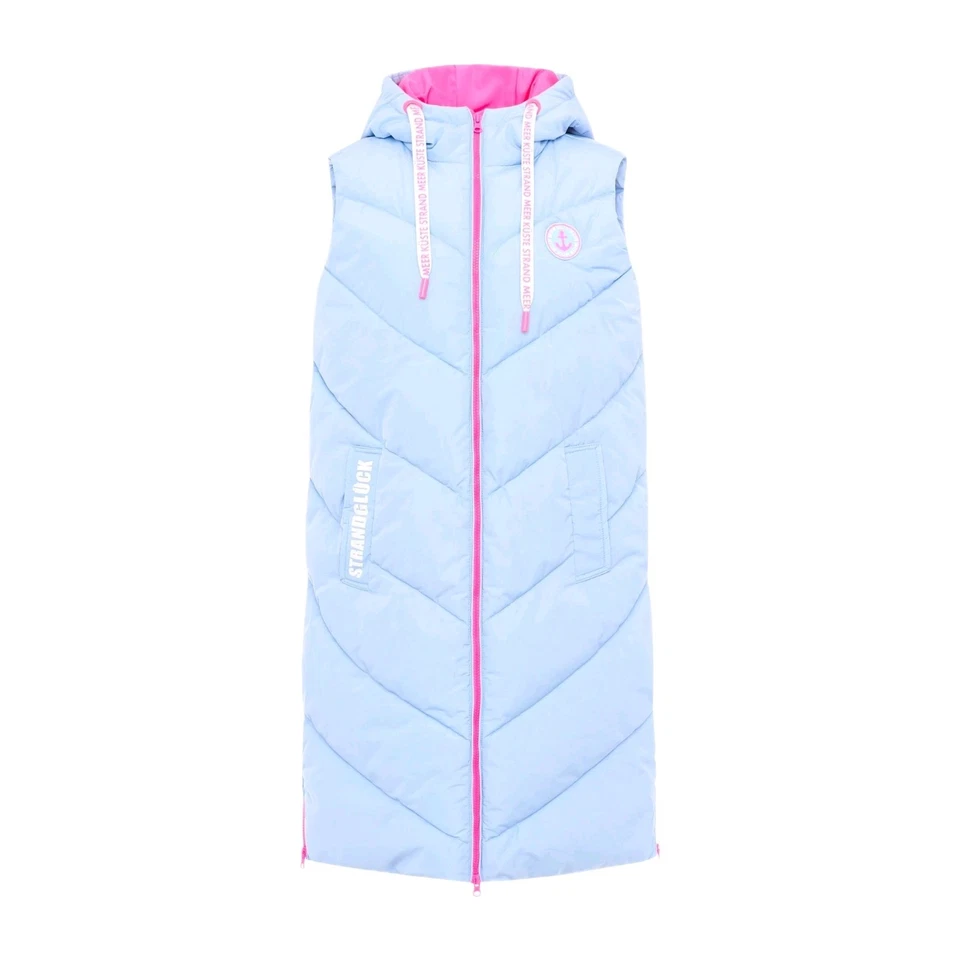 Zwillingsherz Damen Steppweste Strandglück Hellblau Gr. S-XL Weste (4 671) NEU