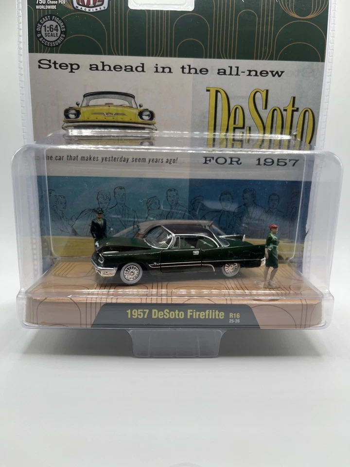 Diorama de máquinas M2 2025 ~ 1957 DeSoto Fireflite - R16 ~ escala 1:64 nuevo Foto 3 de 4