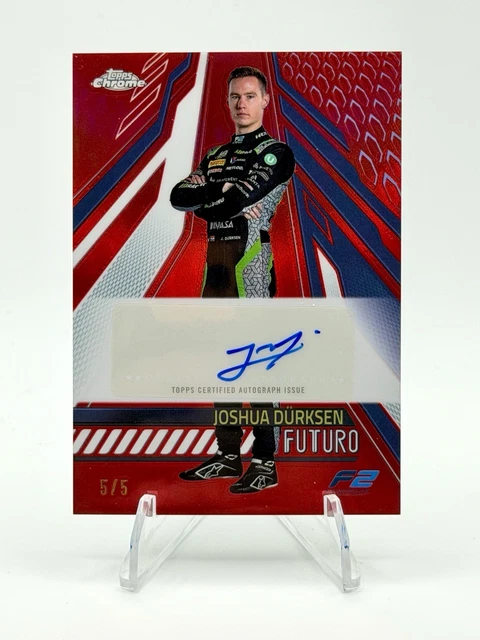 2025 Topps Chrome F1 Joshua Durksen Futuro Red Refractor Auto #5/5 #FUT-DUR