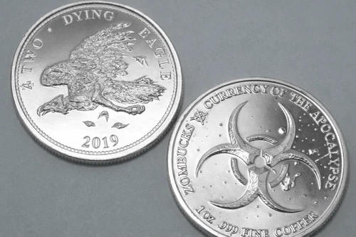 2019 Zombucks Dying Eagle Currency of the Apocalypse 1 oz .999 Silver Round