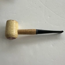 Missouri Meerschaum Corn Cob Pipe Straight Black Stem