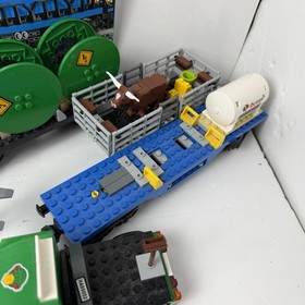 Lego City 60052 Cargo Train + Extra Rails Engine Works Incomplete As Is READ