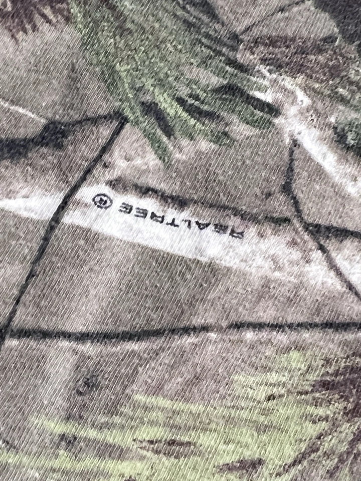 Realtree Camo Long Sleeve Faded T-Shirt Barton City Michigan Code V Mens Size L - Image 4 of 4