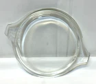 Vintage Pyrex 470-C Casserole Clear Glass Lid Only Flat Tab Handle MCM Round