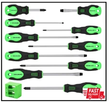 11PCS Screwdriver Set, Magnetic 5 Phillips and 5 Flat Head Black