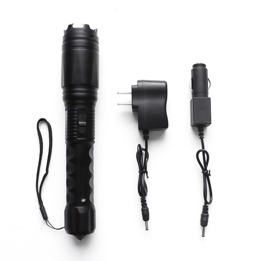 stun gun with LED flashlight, rechargeable, for self-defense