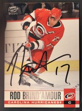 ROD BRIND'AMOUR AUTOGRAPH 2004 PACIFIC Carolina Hurricanes - Original Signature