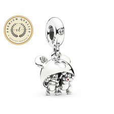 Dije de amistad para pulsera, dije de dibujos animados, dije de plata de ley