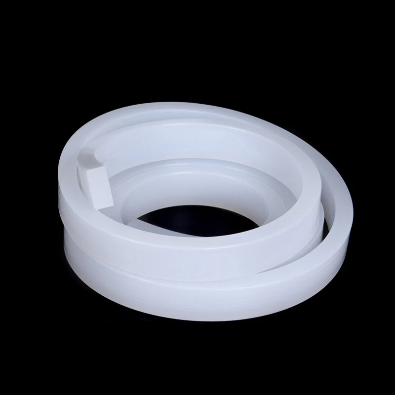 Guarnizione in gomma silicone solido bianca profilo quadrato striscia di gomma nastro di tenuta - Immagine 3 di 4