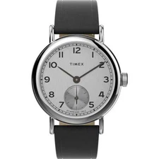 Orologio Uomo TIMEX STANDARD TW2V71400 Pelle Nero