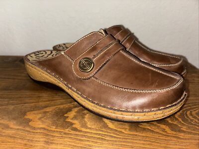 Propet Jana WCS011L Mule Sandals, Women's Size 11M, BROWN LNC