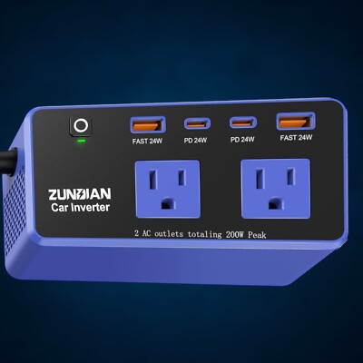 200W Car DC Power Inverter 12V to 110V AC Inverter Car Inverter Charger with P