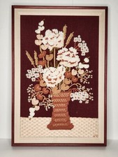 Bucilla Needlepoint Wildflowers 4205 Complete Framed Jiffi-stitch Autumn Colors