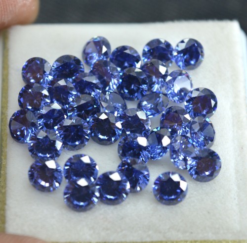 Certified Natural Calibrated Blue Sapphire 5x5 mm Round Gemstone - Picture 9 of 11