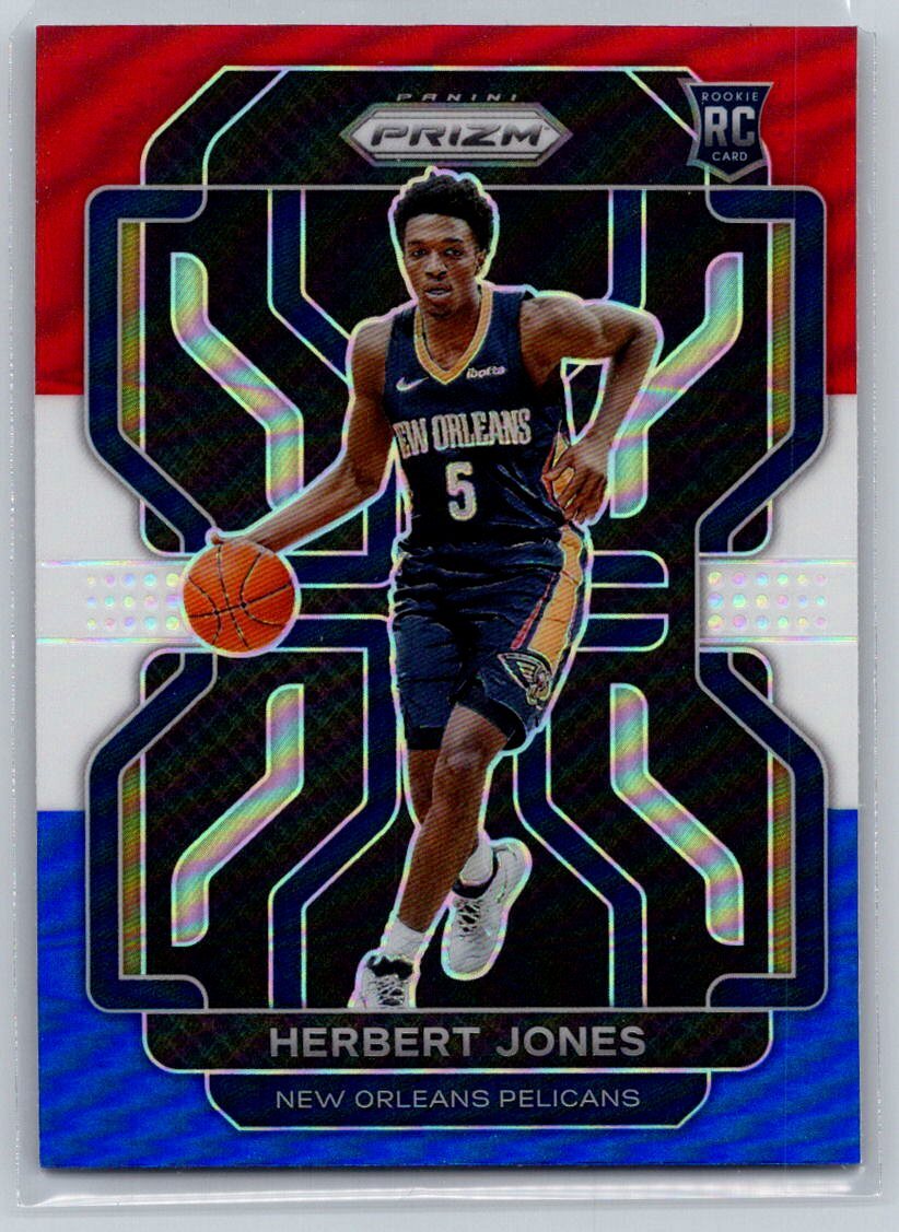 2021  Panini Prizm #329 Herbert Jones Red White Blue Prizm RC PELICANS