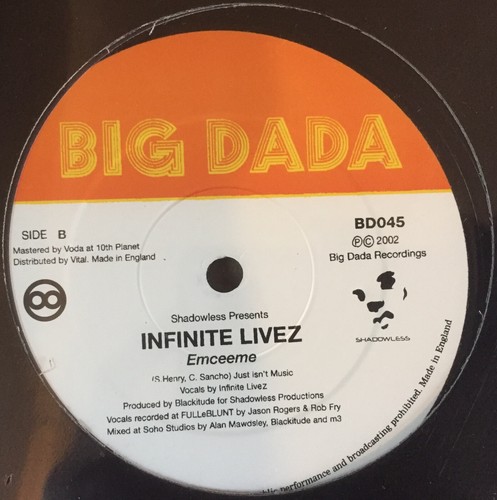 Defisis / Infinite Livez: Earthtime/Emceeme 12" Vinyl Big Dada 2003 Hip-Hop NEW - Picture 2 of 4
