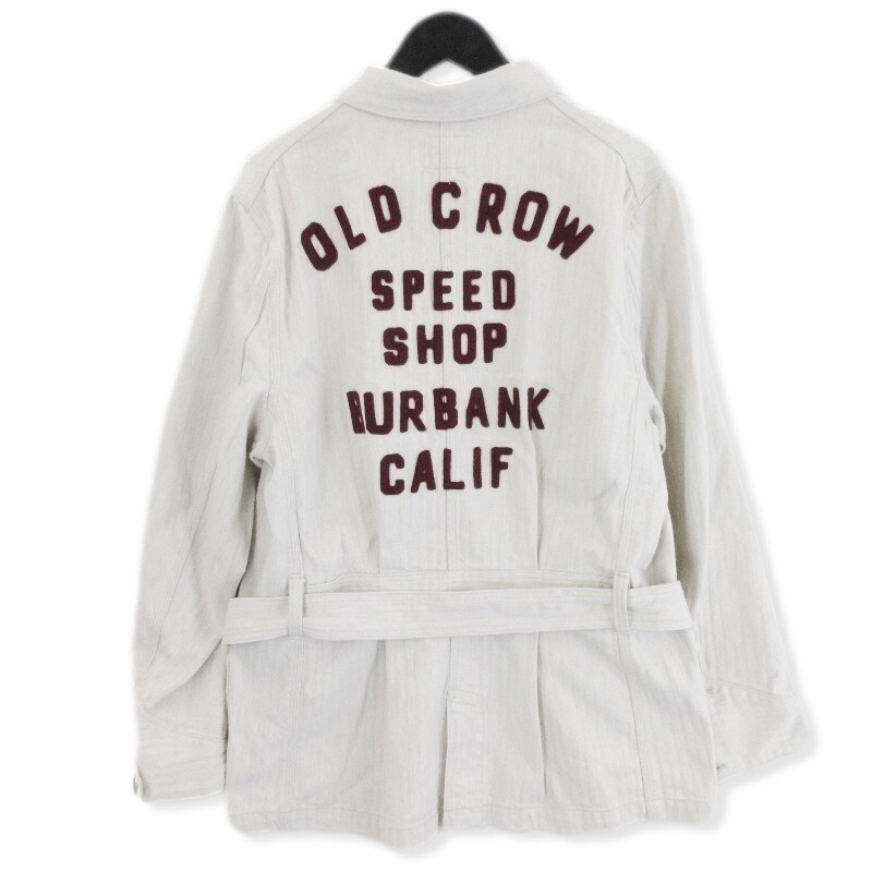 OLD CROW Shop Coat OC18SS02 Speed cotton Made in Japan Ivory L