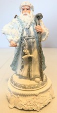 Vintage Victorian Santa Music Box Plays Winter Wonderland Tested/Works