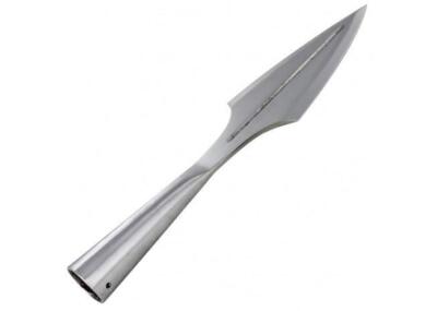 Hand-forged Medieval Spearhead Replica | Half Black Finish Decorative Display Piece | Gift for Collectors Hand-forged Medieval Spearhead Replica | Half Black Finish Decorative Display Piece | Gift for Collectors