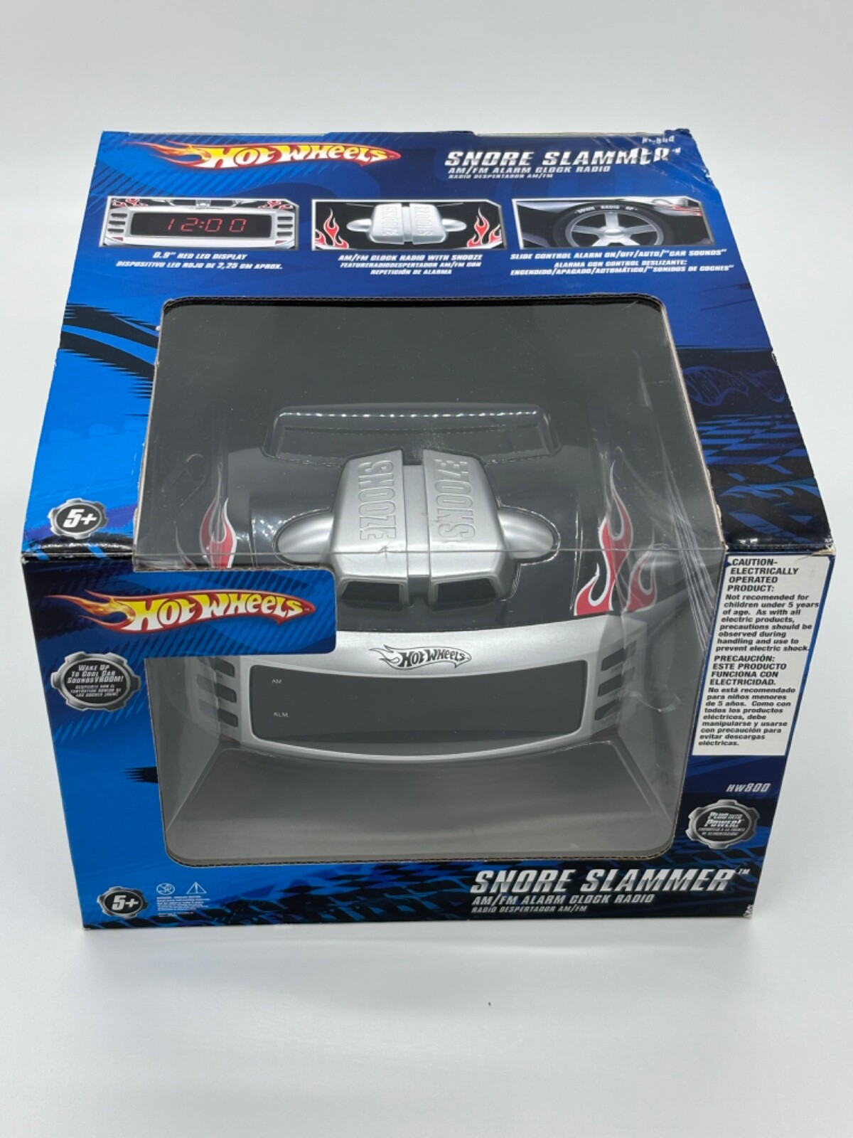 Hot Wheels Alarm Clock Car Engine Sounds Snore Slammer AM/FM Radio NEW NIB RARE