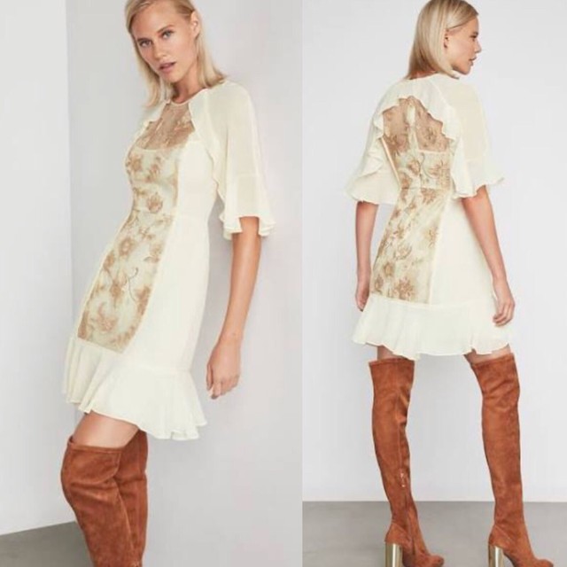 bcbg gold sequin dress