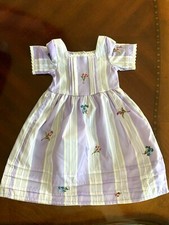 Brand New Retired American Girl Felicity Purple Meet Dress