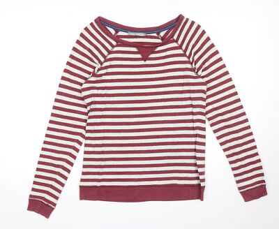 Marks and Spencer Damen Pullover Rot Rundhals Baumwollmischung Größe 10