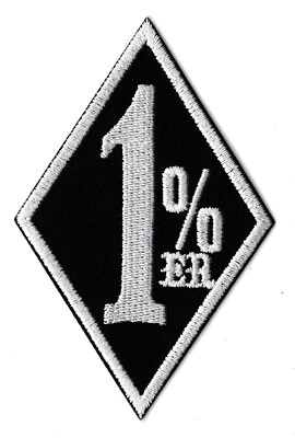 Écusson 1% motards 1er % Bikers No Club thermocollant patch brodé