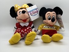 The Spirit of Mickey Bean Bag Plush Set Mickey and Minnie 1990s Disney Store NWT