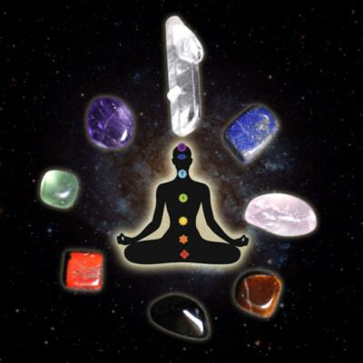 Chakra Balance Kit: Natural Quartz Crystal Healing Tumbled Stones Set W/ Pouch