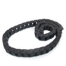US Stock 2M 2000mm Black Long Nylon Cable Drag Chain Wire Carrier 10 x 20mm