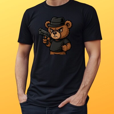 T-Shirt Gangster Teddybär   Süß & Gefährlich, Funshirt Unisex, Geschenk