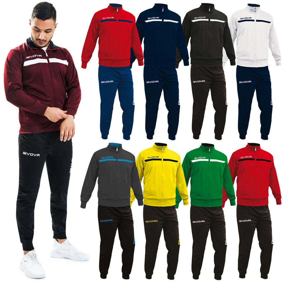 Givova One Full Zip Herren Sport Fußball Teamwear Trainingsanzug TT012 neu