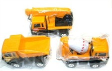 Buddy L Vintage 1989 Collector's Mack Crane, Dump Truck and Cement Mixer Set New