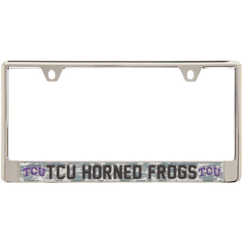 TCU Horned Frogs Digital Camo Acrylic Inlay License Plate Frame - Picture 1 of 1