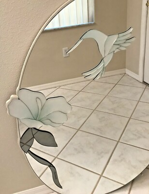 DAVID MARSHALL Designer Wall Mirror Hummingbird Floral | eBay