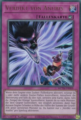 Verdikt von Anubis MZTM-DE009 Ultra Rare Maze of the Master Yugioh Deutsch