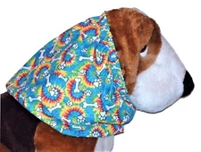 Dog Snood Tie Dye Paw Prints and Bones Cotton