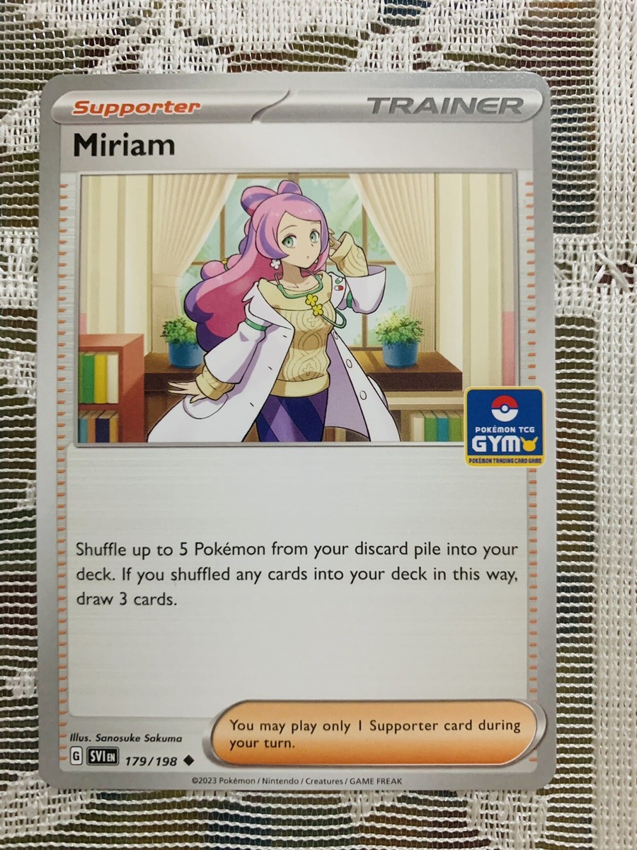 Pokemon English Miriam Gym Stamp Pika Asia Exclusive PAL 179/198