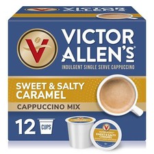 Victor Allen's Sweet Salty Caramel Cappuccino K Cups 12 Count Gluten Free