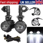 Motorcycle LED Auxiliary Fog Spot Lights For BMW Suzuki Honda Kawasaki 40W