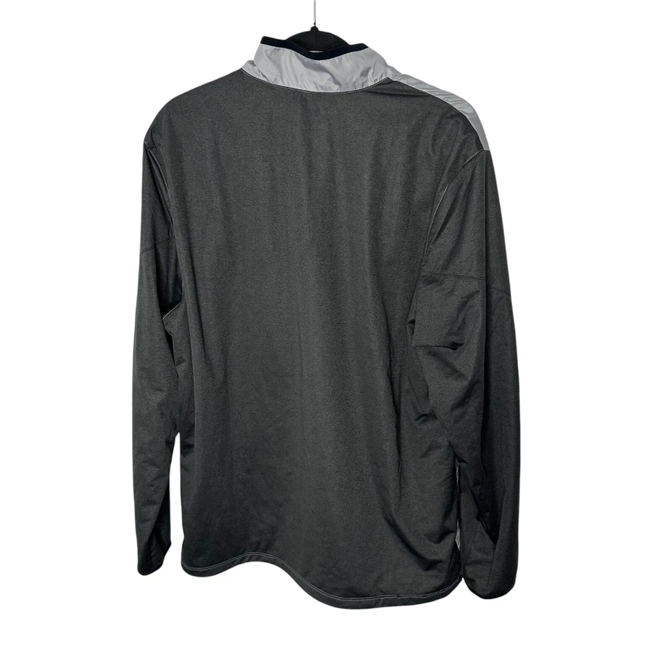 Nike Golf Quarter Zip Performance Jacket L Gray Black Mens Long Sleeve Pullover - Image 2 of 4