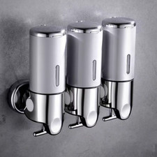 Manual Liquid Soap Dispensers Double/Triple 500Ml Wall Mounted Shampoo Container