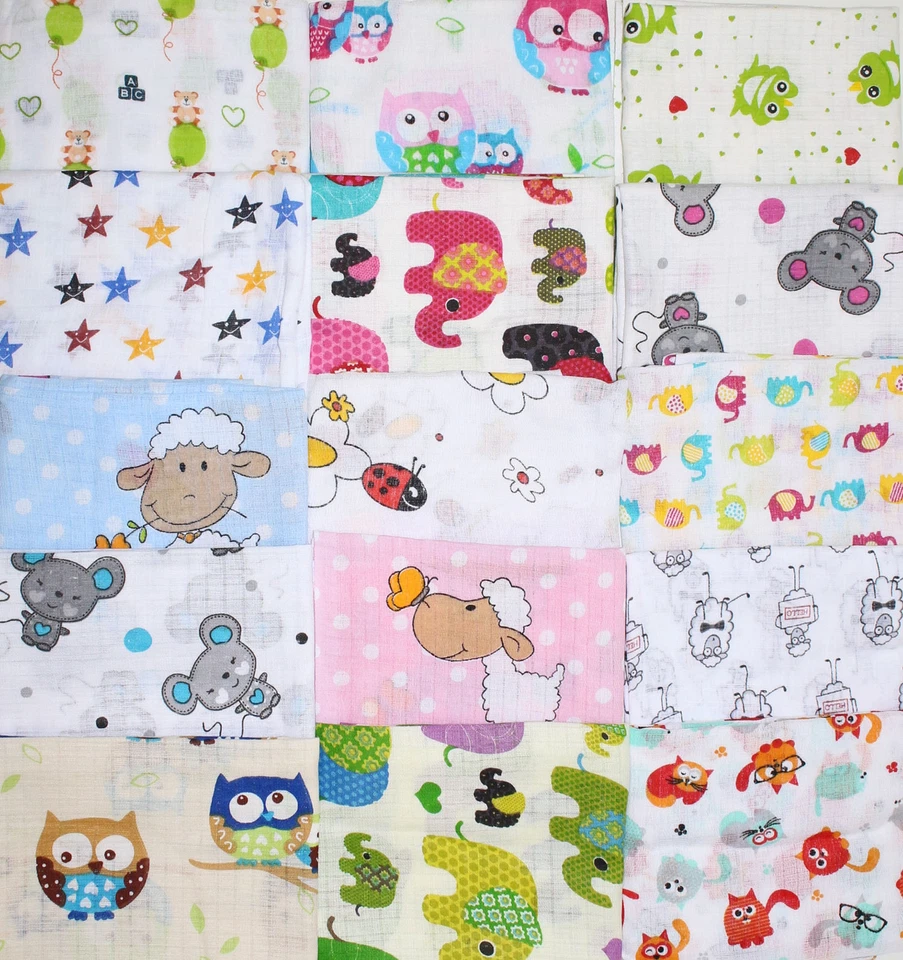 PRIMAWELA® Baby Spucktuch; Spucktücher Stoffwindeln Mullwindel -5 Stück