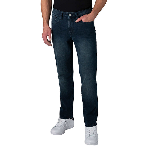 IZOD MEN'S SOFT TOUCH COMFORT STRETCH STRAIGHT FIT JEANS (DARK