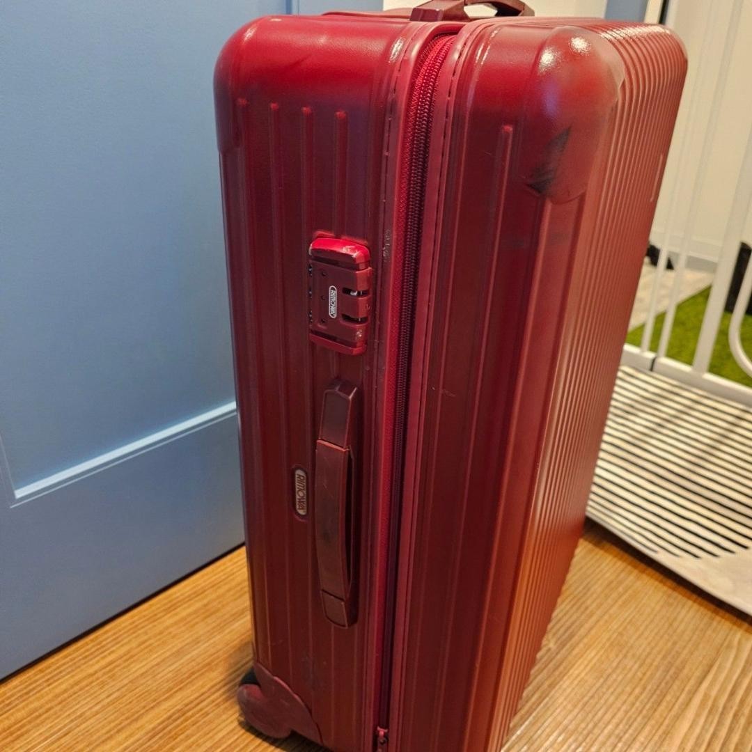 RIMOWA Suitcase 855.63, Red PC, 63L, Discontinued Model, 2 Wheels