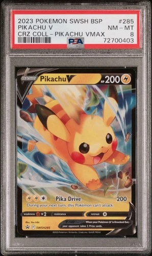 2023 POKEMON SWSH BLACK STAR PROMO #285 PIKACHU V PSA 8