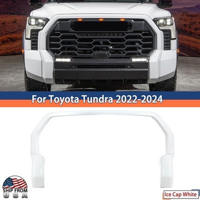 For 2022-2024 Toyota Tundra Ice Cap Front Bumper Grille Trim Molding Surround
