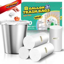 T.FORING 120 Count 8 Gallon Trash Bags 120 Pack of 1 , Clear-8 Gal-120