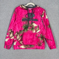 Mossy Oak Pink Camo Country Roots Hoodie Sweatshirt Small Fleece Lined Hunting